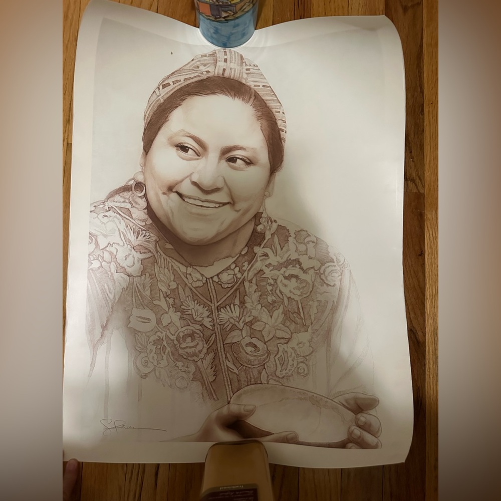 Rigoberta Menchú Guatemalan Human Rights Activist Vintage Poster (1)